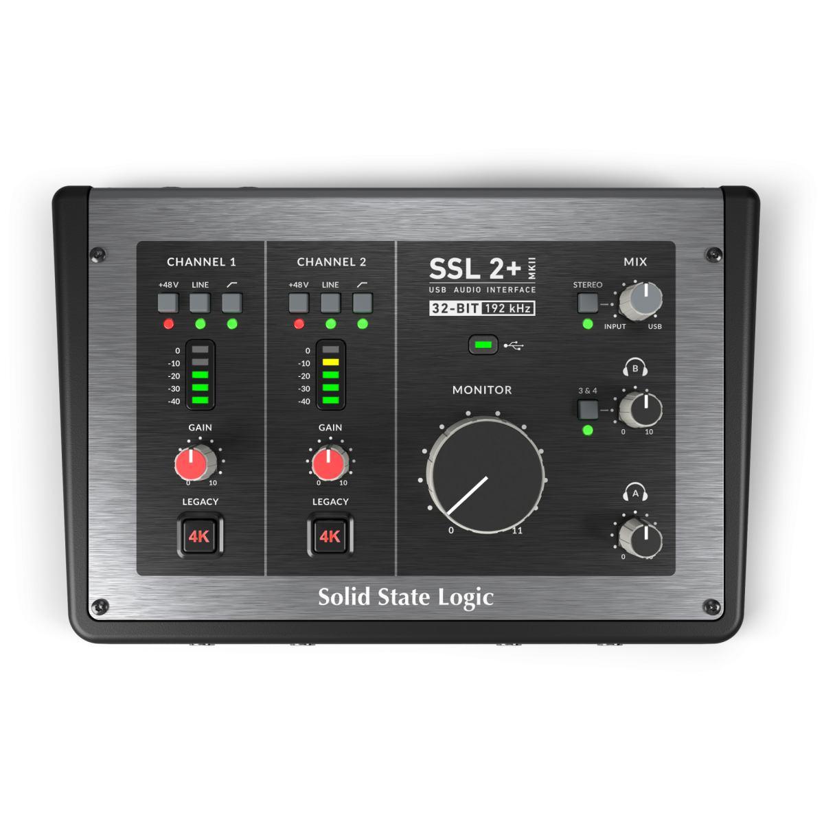 SOLID STATE LOGIC SSL 2+ MKII USB Audio Interface Interfaccia Audio USB 2 in 4 out 2 Pre