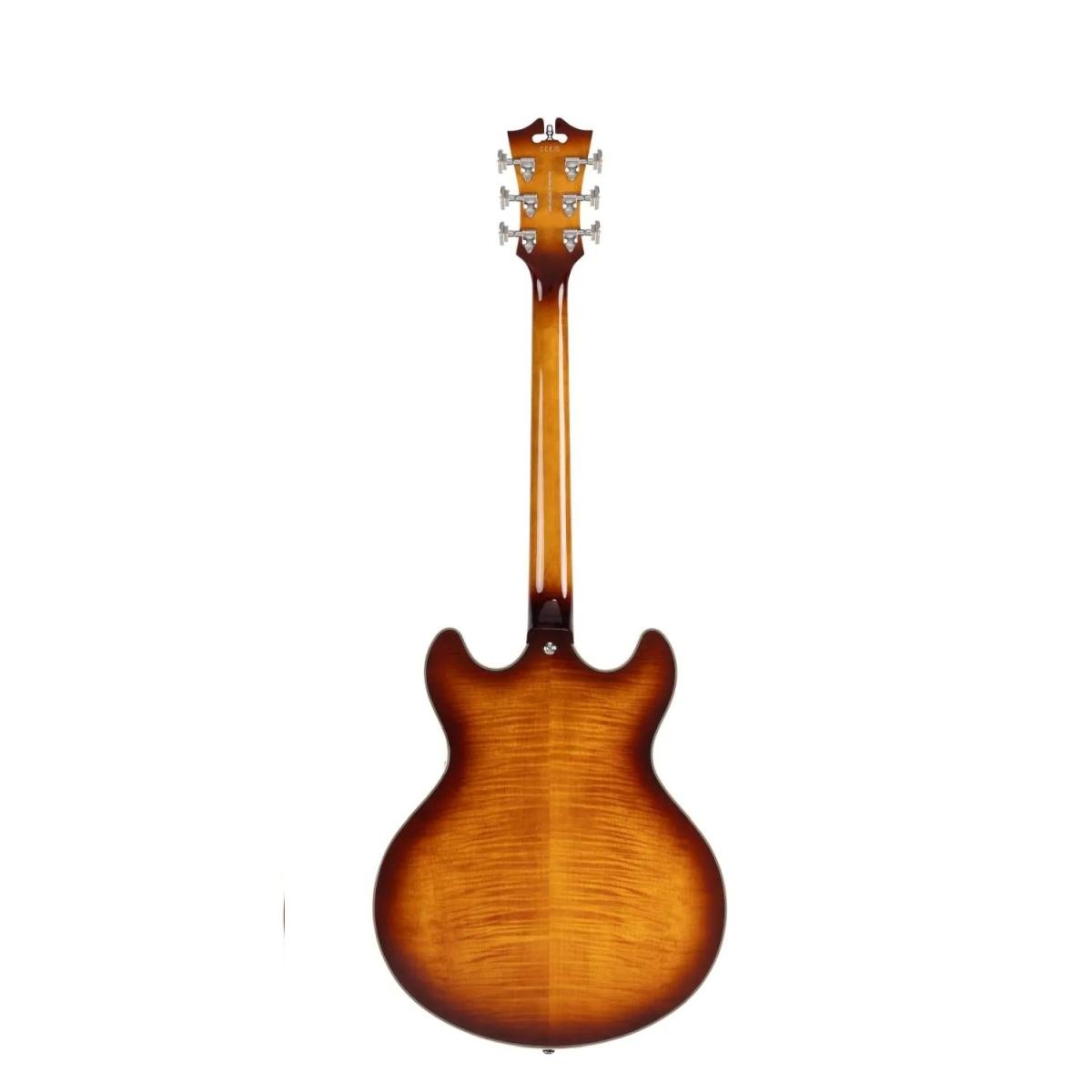 D'angelico premier dc dark iced tea burst chitarra semiacustica