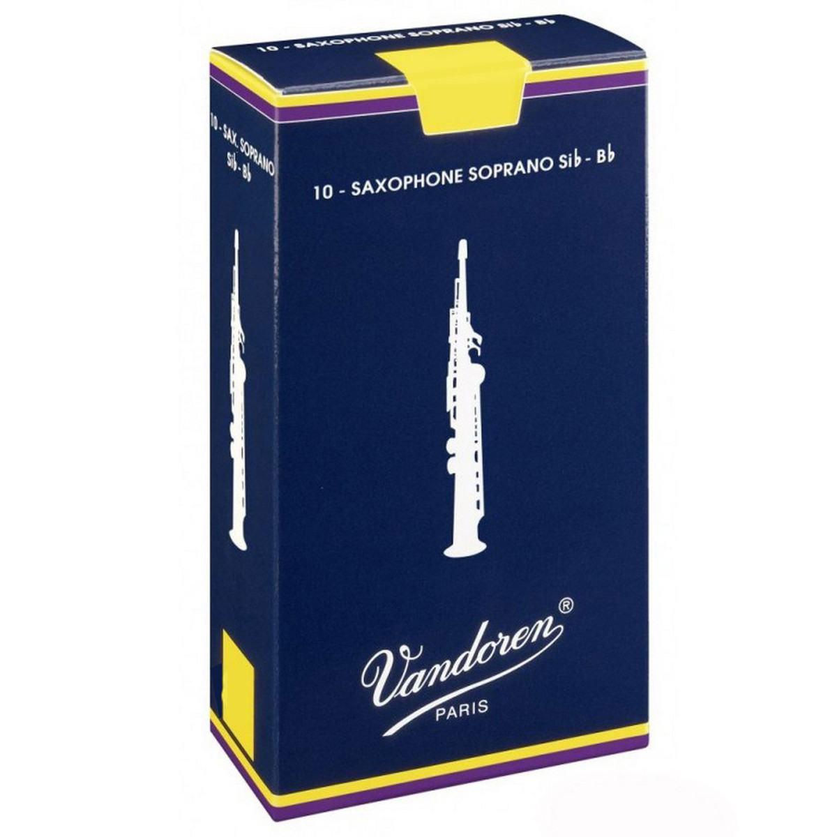 Vandoren traditional blu 10 ance per sax soprano n� 3