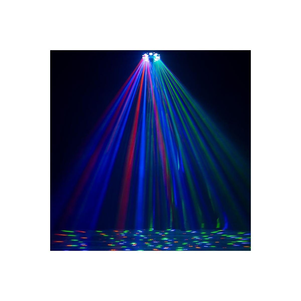 ELIMINATOR FURIOUS THREE RG UV EFFETTO LUCE 3-IN-1 LED + UV + LASER<br />