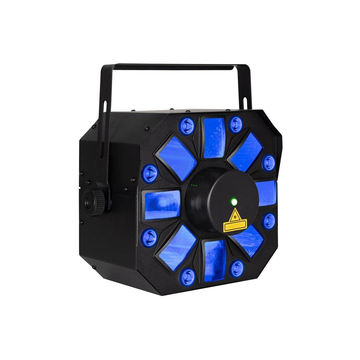 ELIMINATOR FURIOUS THREE RG UV EFFETTO LUCE 3-IN-1 LED + UV + LASER<br />