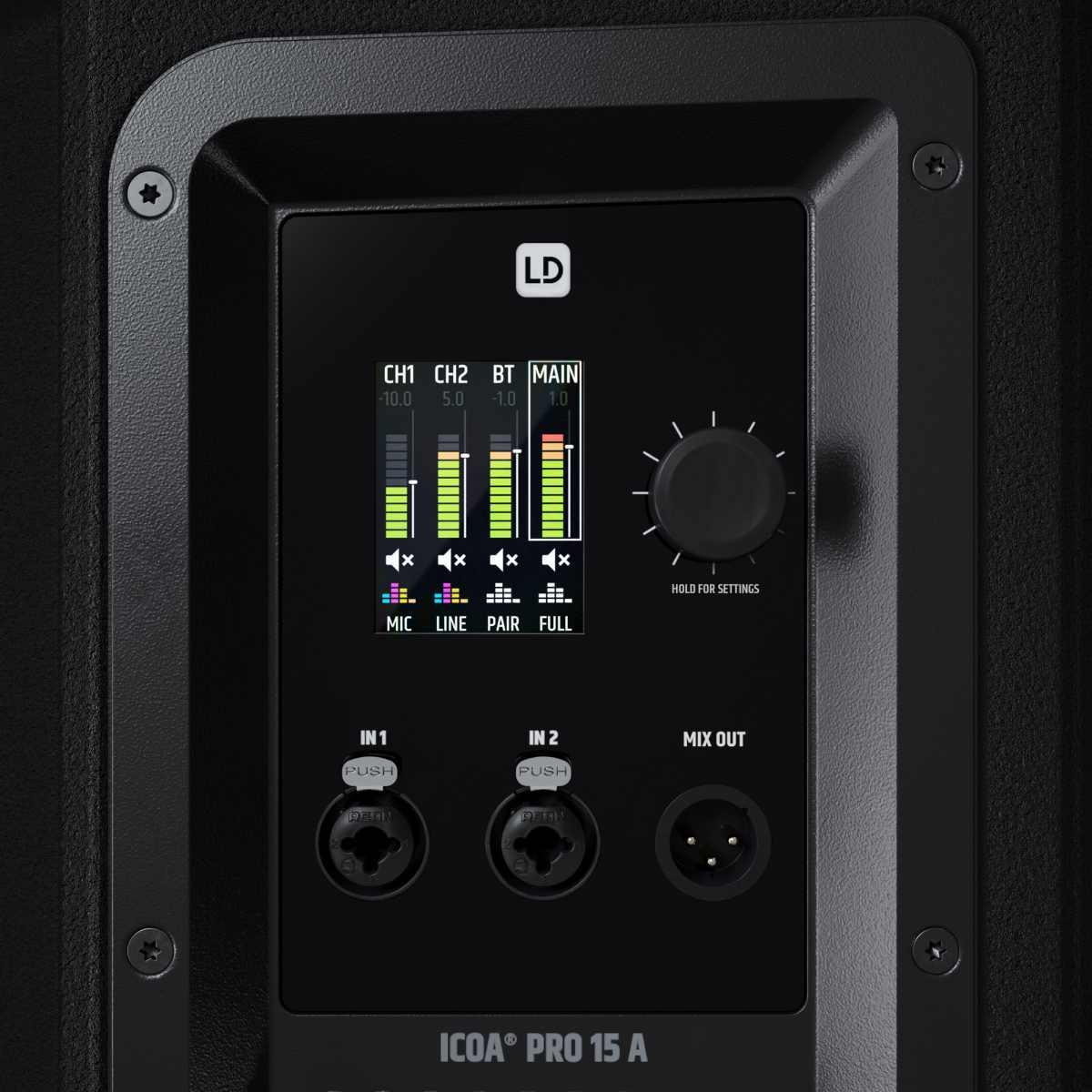 LD SYSTEMS ICOA PRO 15 A - Potente altoparlante PA coassiale attivo da 15" con Bluetooth e app