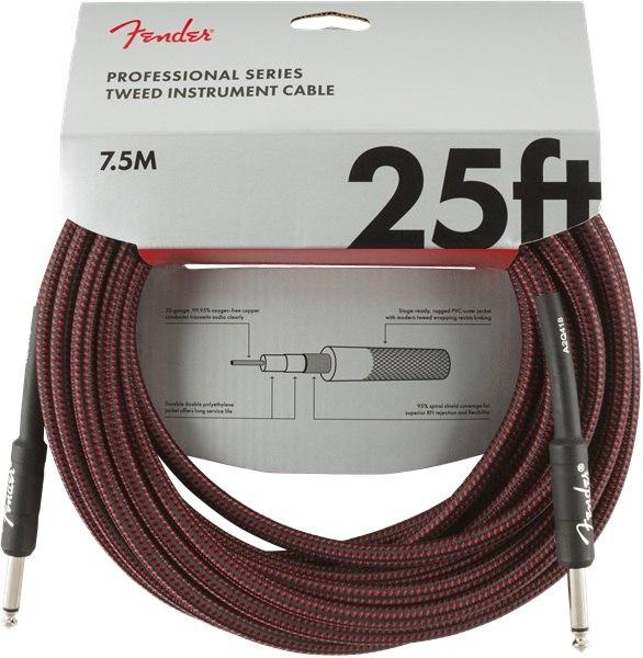 FENDER PROFESSIONAL CAVO JACK JACK 7.5mt RED
