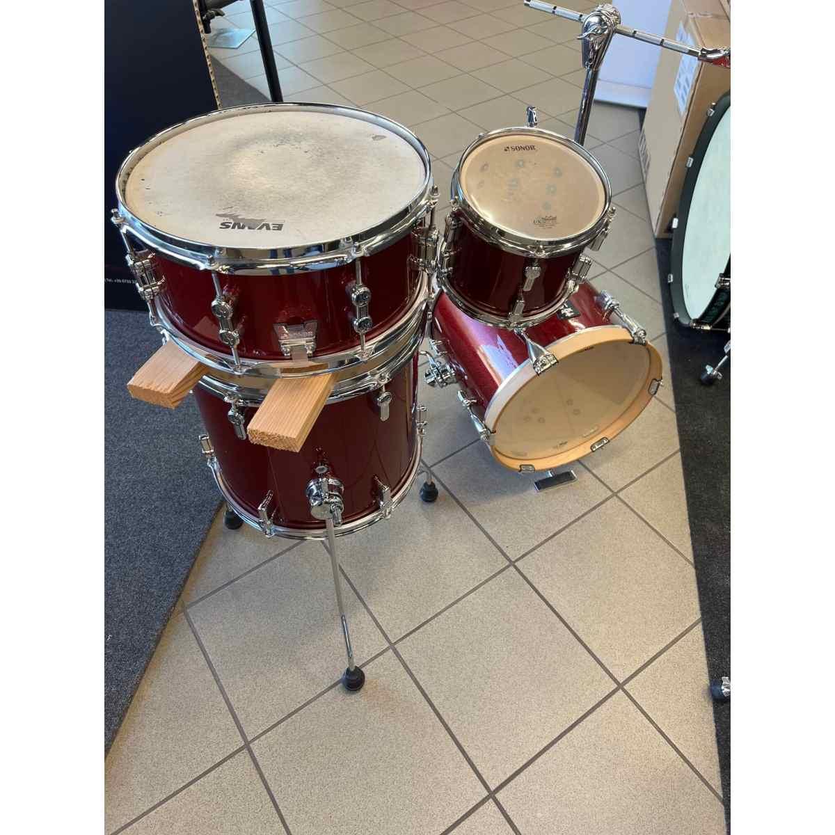 Sonor aqx micro set red moon sparkle batteria acustica cassa 14 - usato garantito