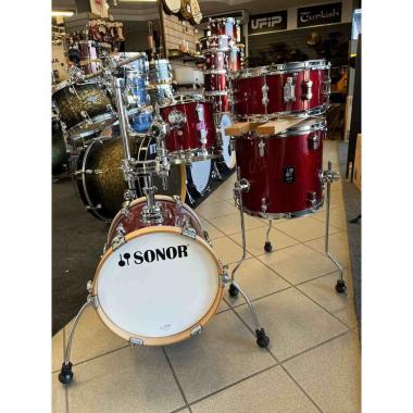 Sonor aqx micro set red moon sparkle batteria acustica cassa 14 - usato garantito
