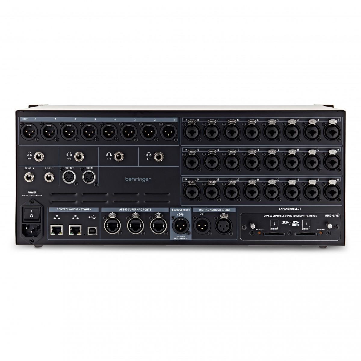 BEHRINGER Wing Rack MIXER DIGITALE A RACK STEREO 48 CANALI CON TOUCHSCREEN 10"