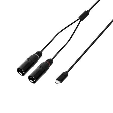 ADAM HALL Cavo a Y USB-C 2 x XLR maschio x USB-C | 1,5 m