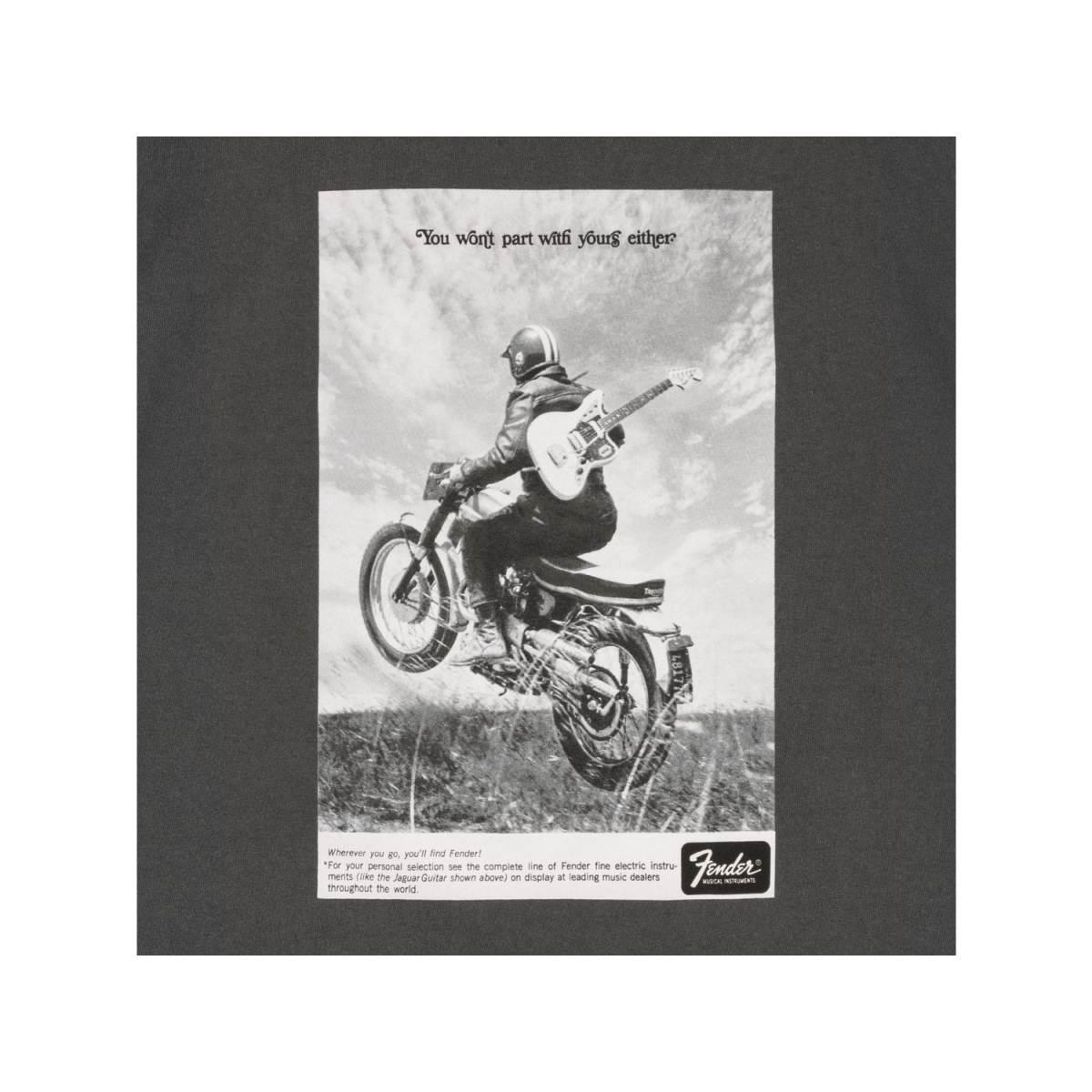 Fender vintage ad biker tee graphite t shirt (m)