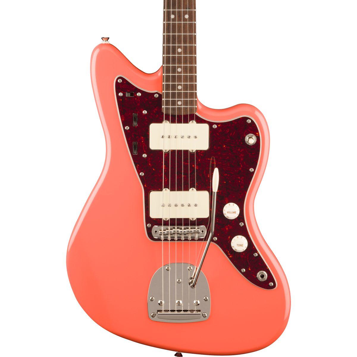 FENDER CLASSIC VIBE 60S JAZZMASTER LRL Tortoishell Pickguard Tahitian Coral  CHITARRA ELETTRICA