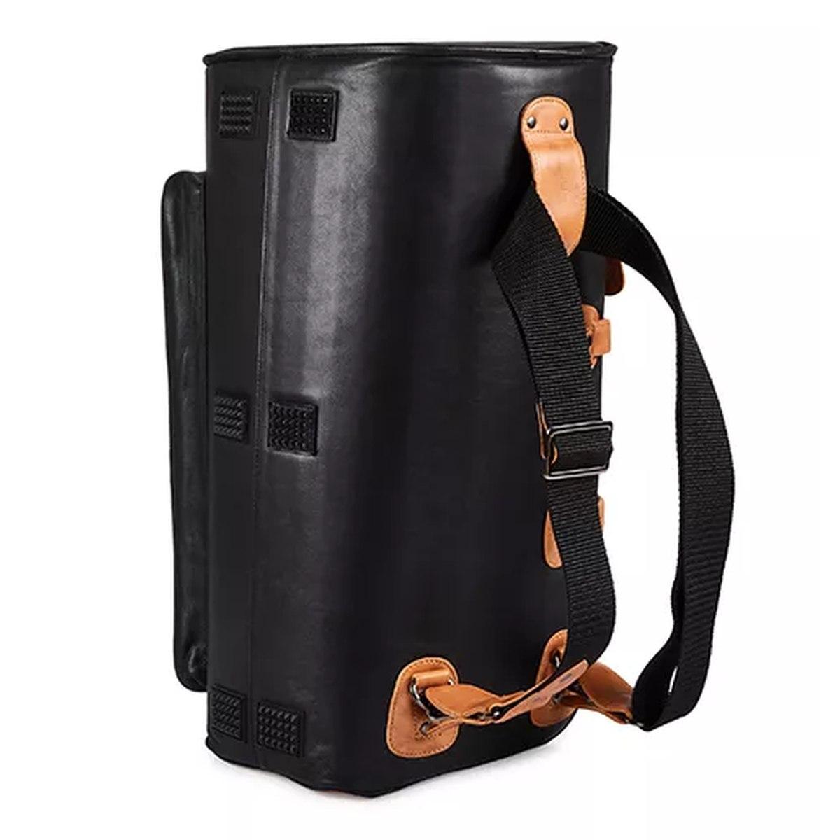 Gard 17 elk elite custodia per tromba e flicorno in pelle nera con inserti marroni