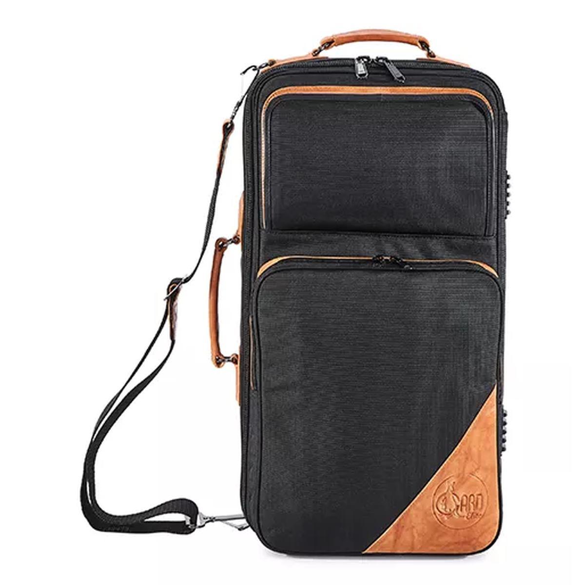 Gard 5 ecsk custodia nera per 3 trombe con inserti marroni