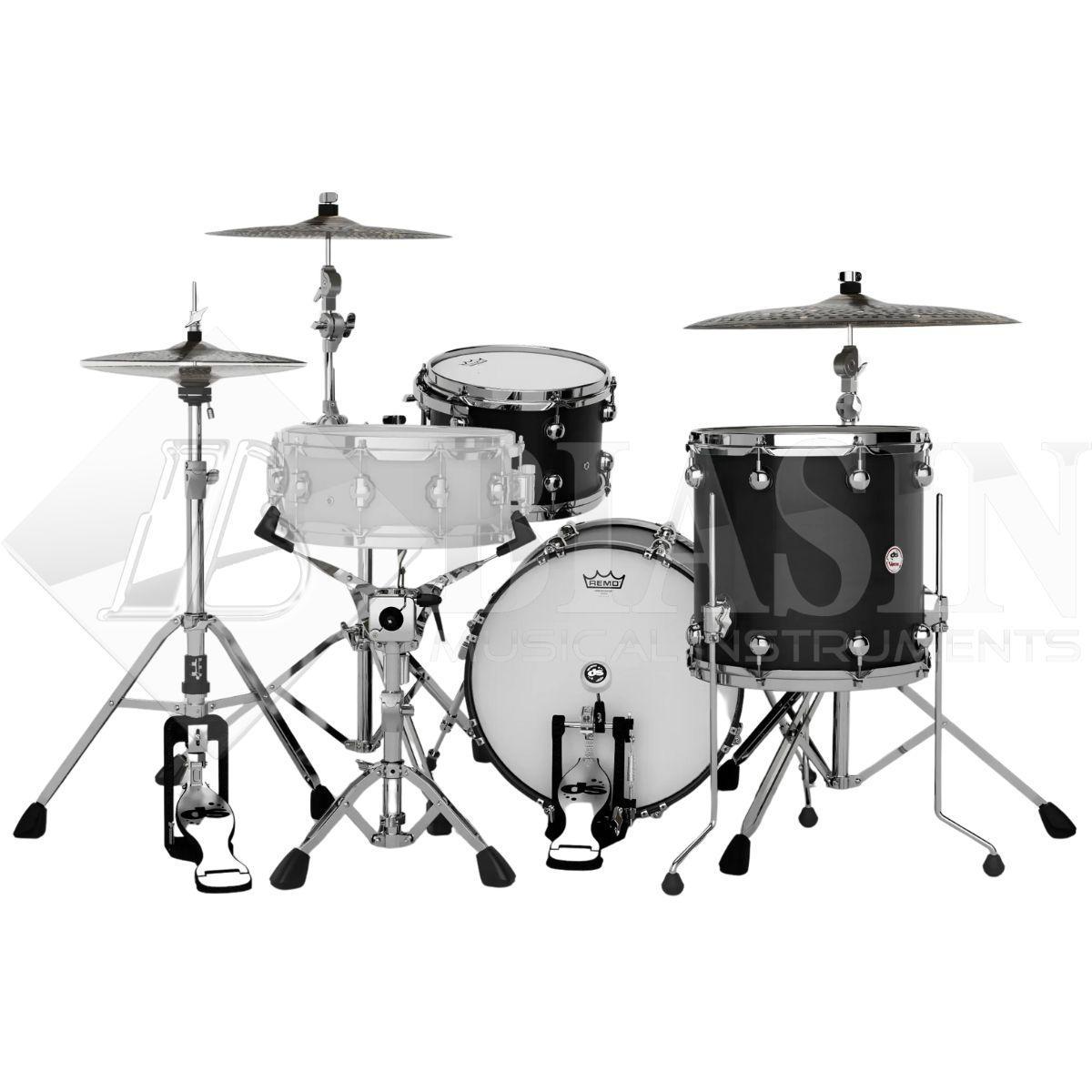 DS DRUM Venom Bop Kit Maple Shell Pack 3 pezzi Carbon Stain 18/12/14