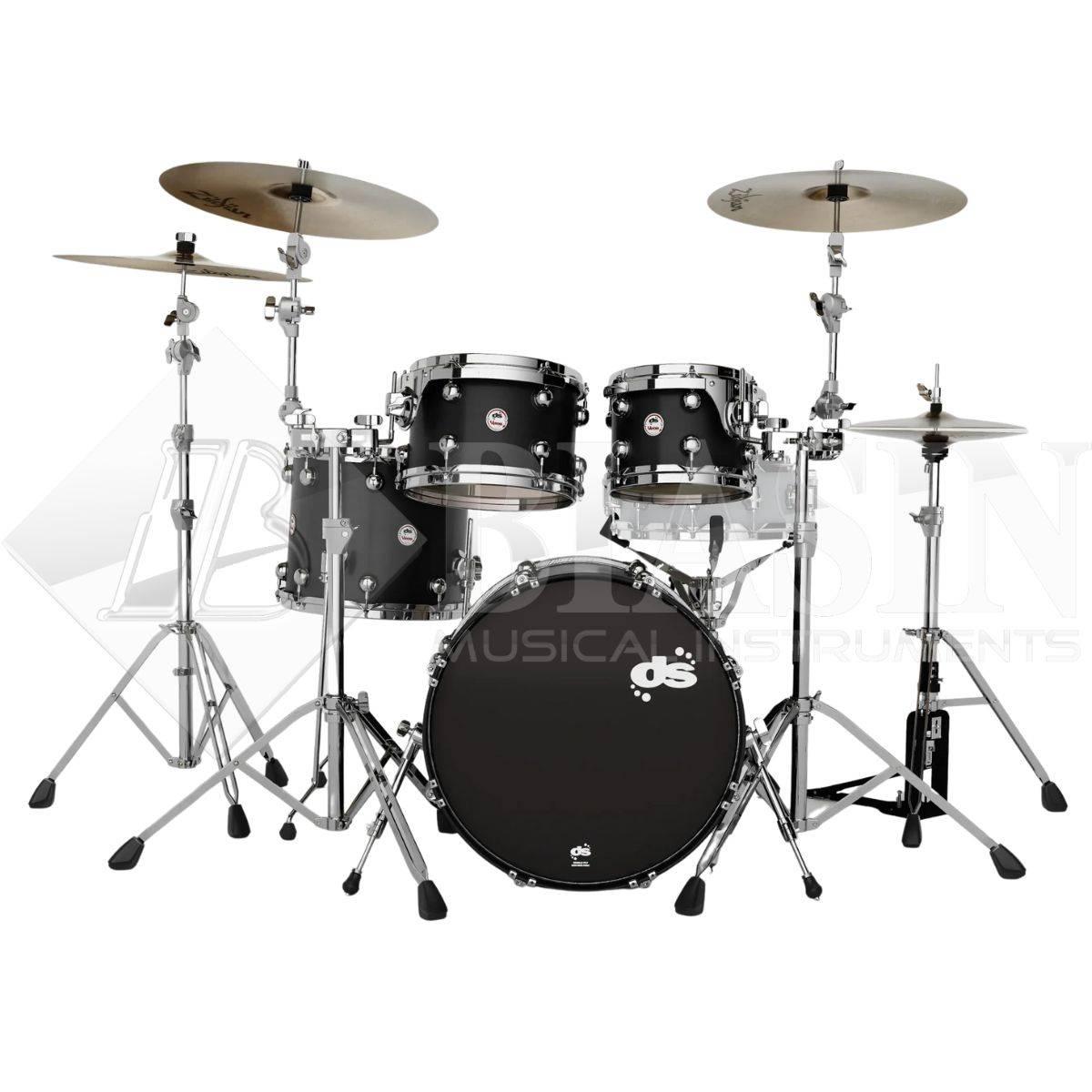 DS DRUM Venom Club Kit Maple Shell Pack 4 pezzi Carbon Stain 20/10/12/14