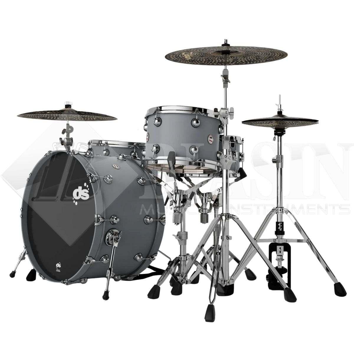 DS DRUM Venom Rock Kit Maple Shell Pack 3 pezzi Racing Grey 24/13/16