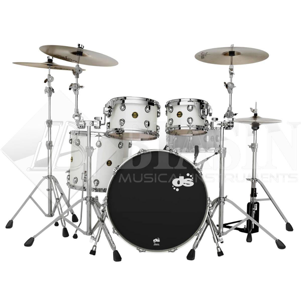DS DRUM Fury Studio Kit Maple Shell Pack 4 pezzi White Pearl Lacquer 22/10/12/16