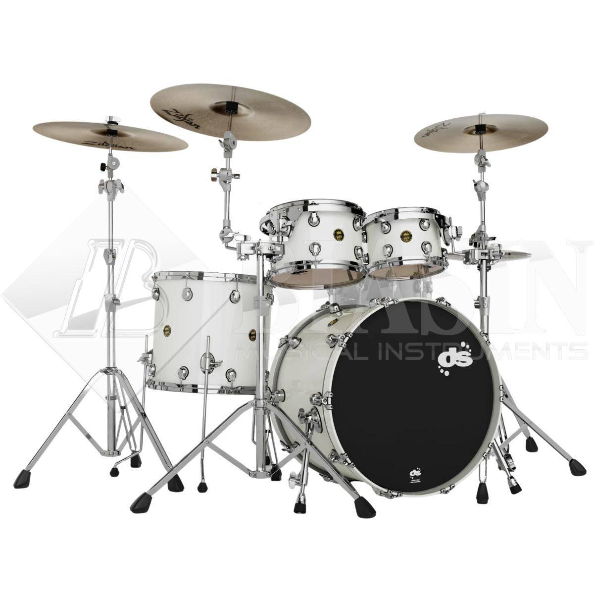 DS DRUM Fury Studio Kit Maple Shell Pack 4 pezzi White Pearl Lacquer 22/10/12/16
