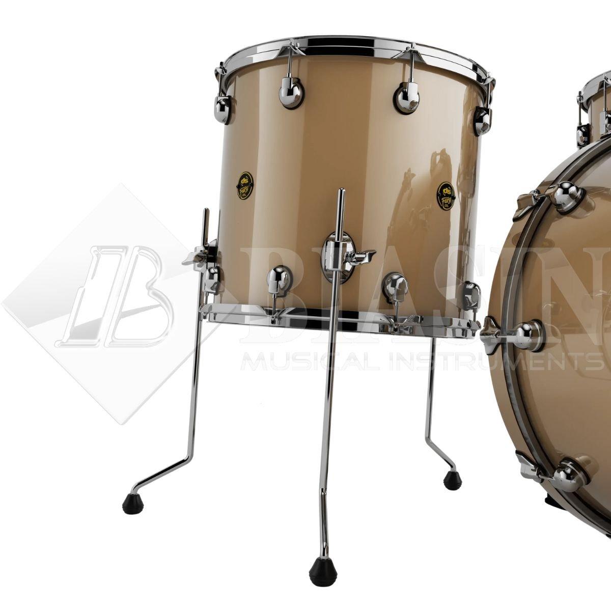 DS DRUM Fury Studio Kit Maple Shell Pack 4 pezzi Caramel Brass Lacquer 22/10/12/16