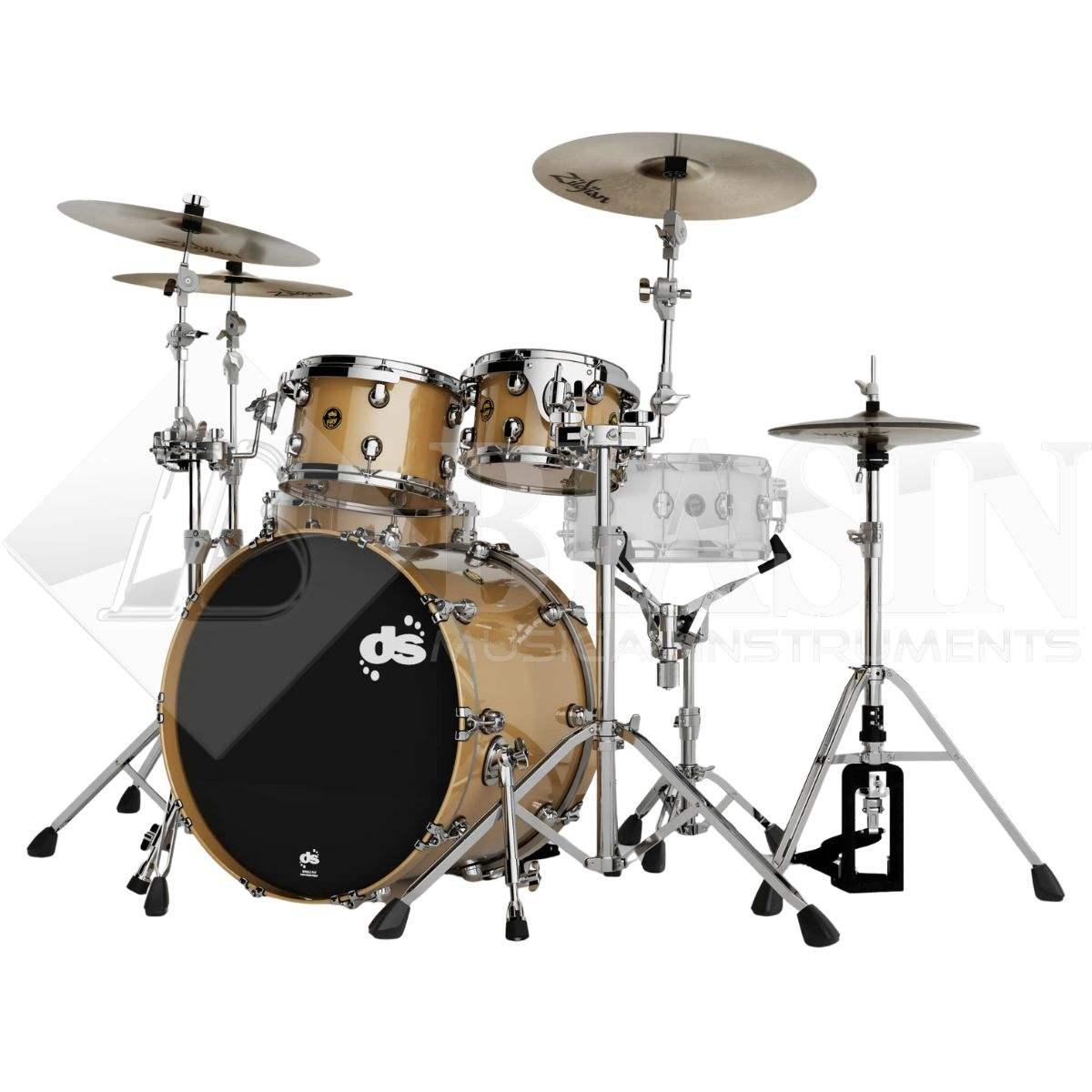 DS DRUM Fury Studio Kit Maple Shell Pack 4 pezzi Caramel Brass Lacquer 22/10/12/16