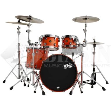 DS DRUM Fury Studio Kit Maple Shell Pack 4 pezzi Tangerine Lacquer 22/10/12/16