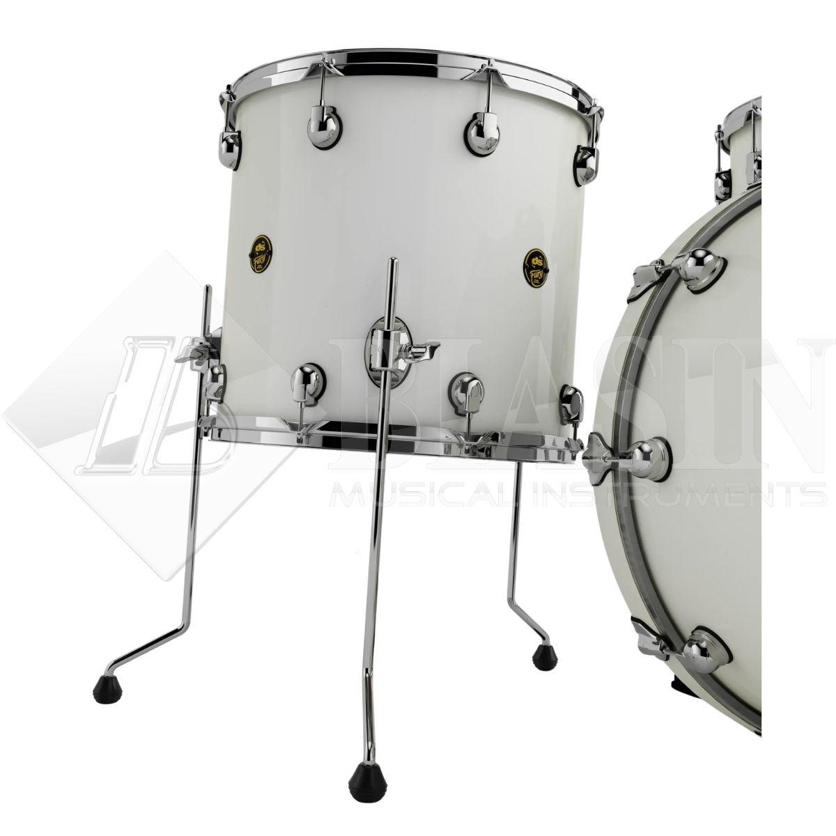 DS DRUM Fury Rock Kit Maple Shell Pack 3 pezzi White Pearl Lacquer 24/13/16