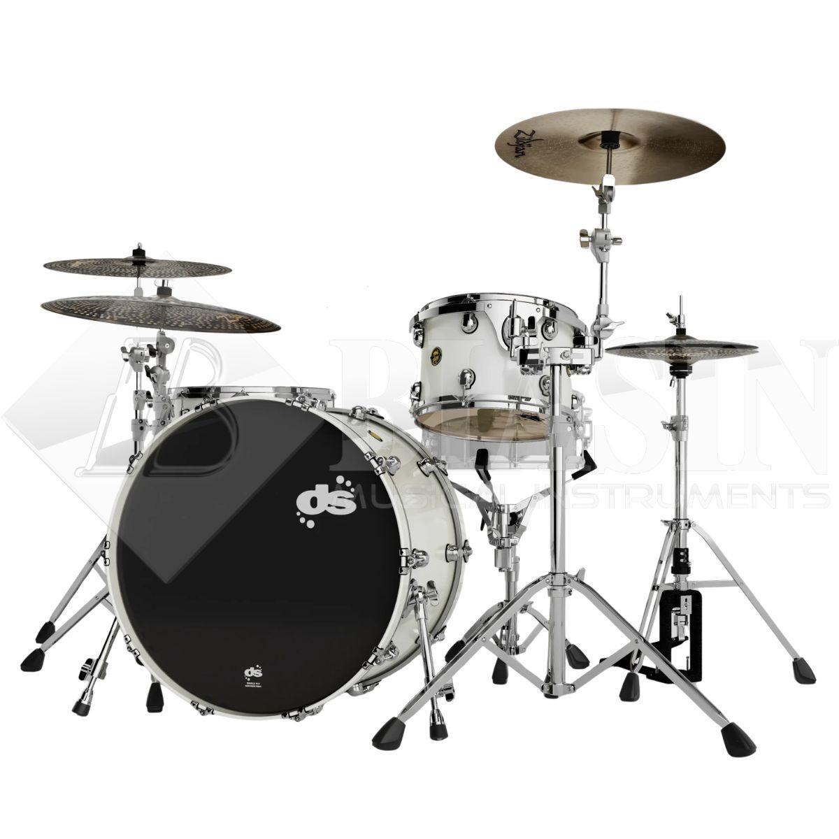 DS DRUM Fury Rock Kit Maple Shell Pack 3 pezzi White Pearl Lacquer 24/13/16