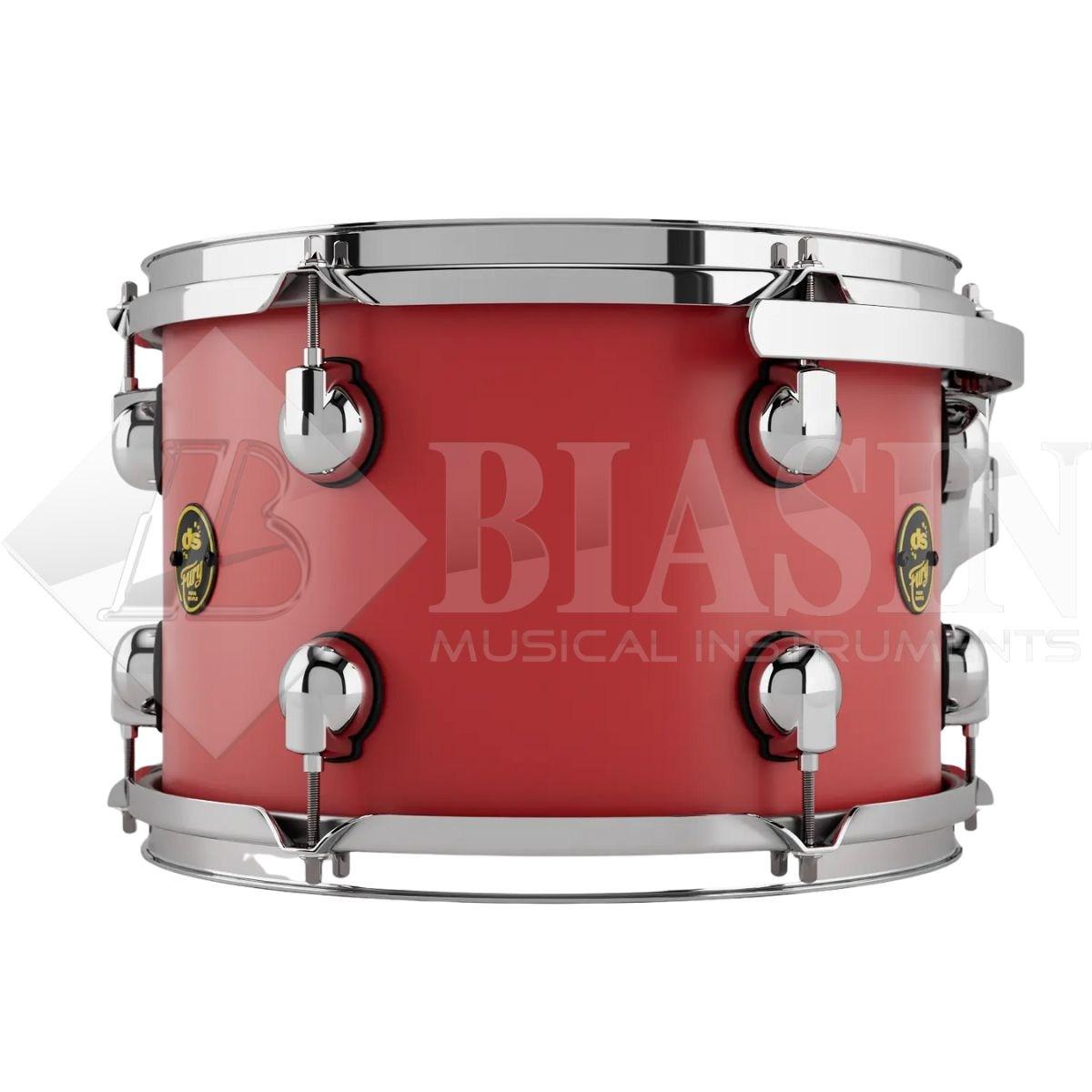 DS DRUM Fury Rock Kit Maple Shell Pack 3 pezzi Fire Red Matte Lacquer 24/13/16