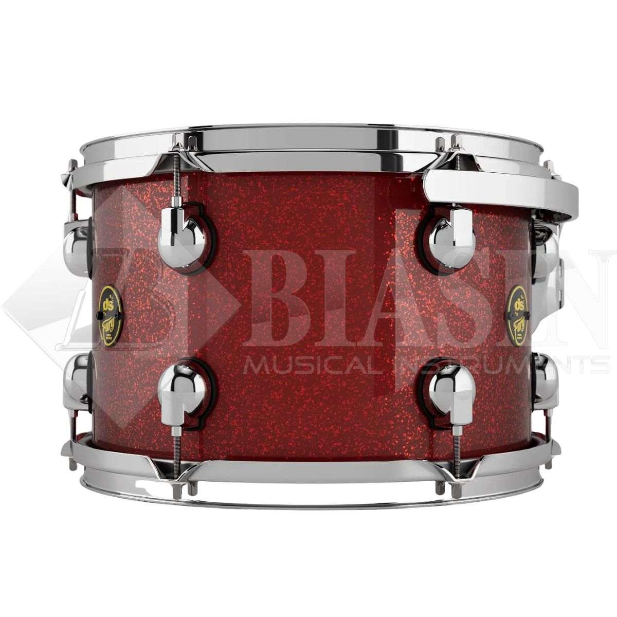 DS DRUM Fury Rock Kit Maple Shell Pack 3 pezzi Red Sparkle Lacquer 24/13/16