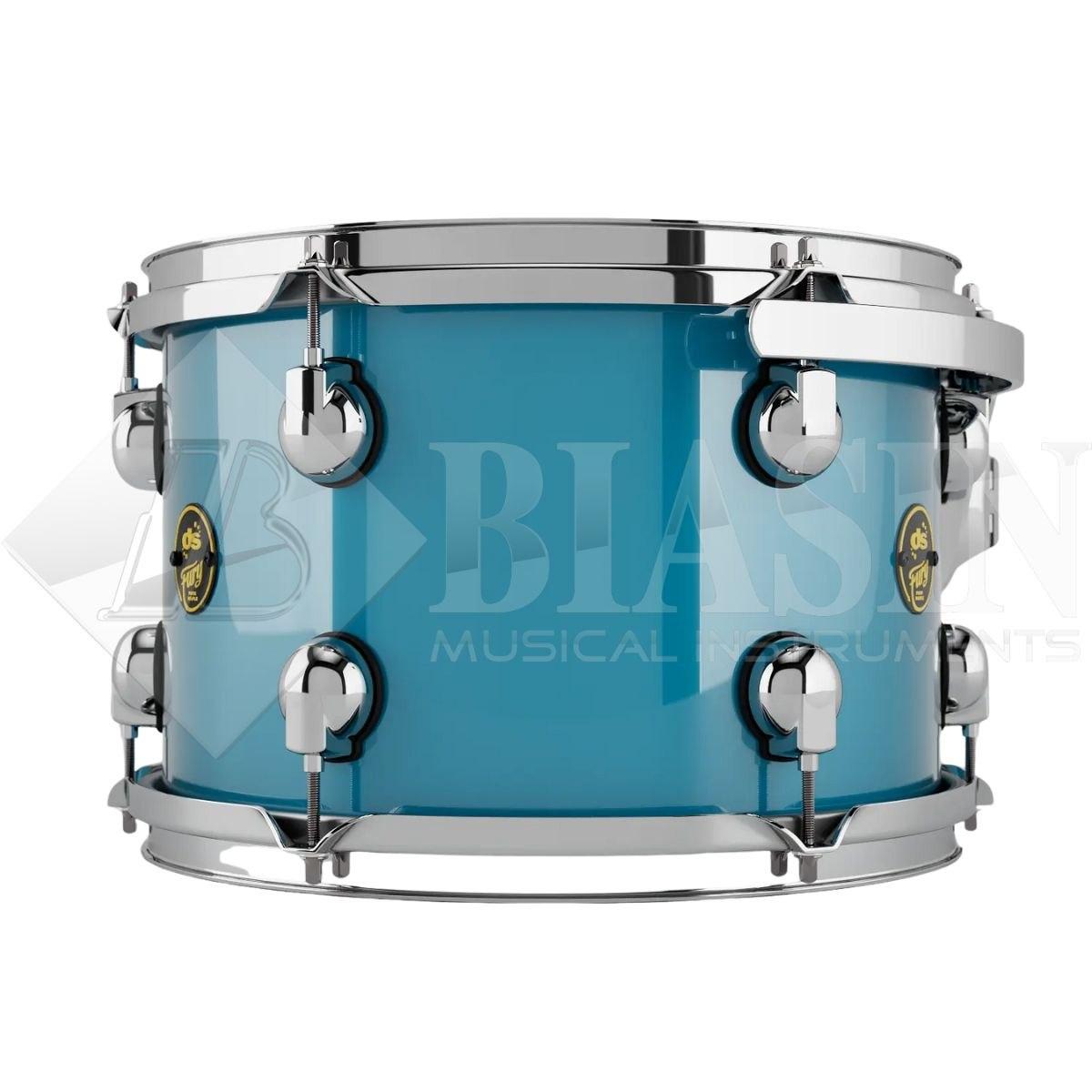 DS DRUM Fury Rock Kit Maple Shell Pack 3 pezzi Metallic Teal Lacquer 24/13/16