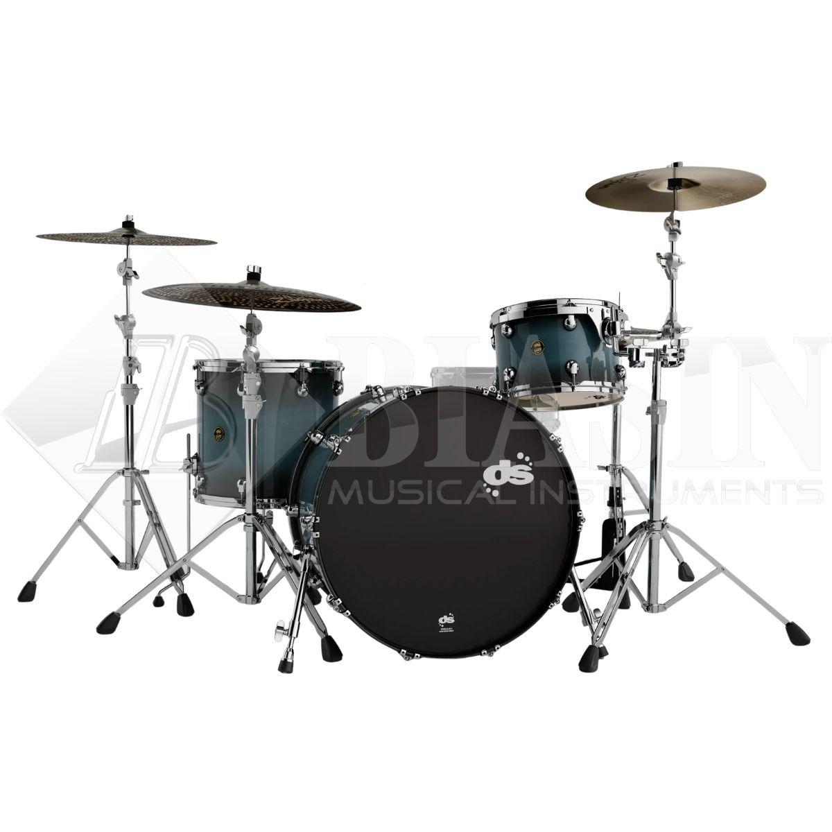 DS DRUM Fury Rock Kit Maple Shell Pack 3 pezzi Petrol Burst Lacquer 24/13/16