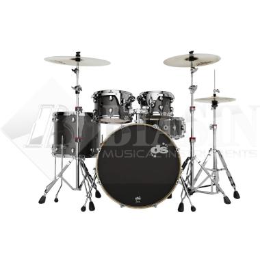 DS DRUM GrooveMaster Studio Kit Birch 5 pezzi Black Galaxy Wrap 22/10/12/16/14SD + Hardware 300 Series<br />