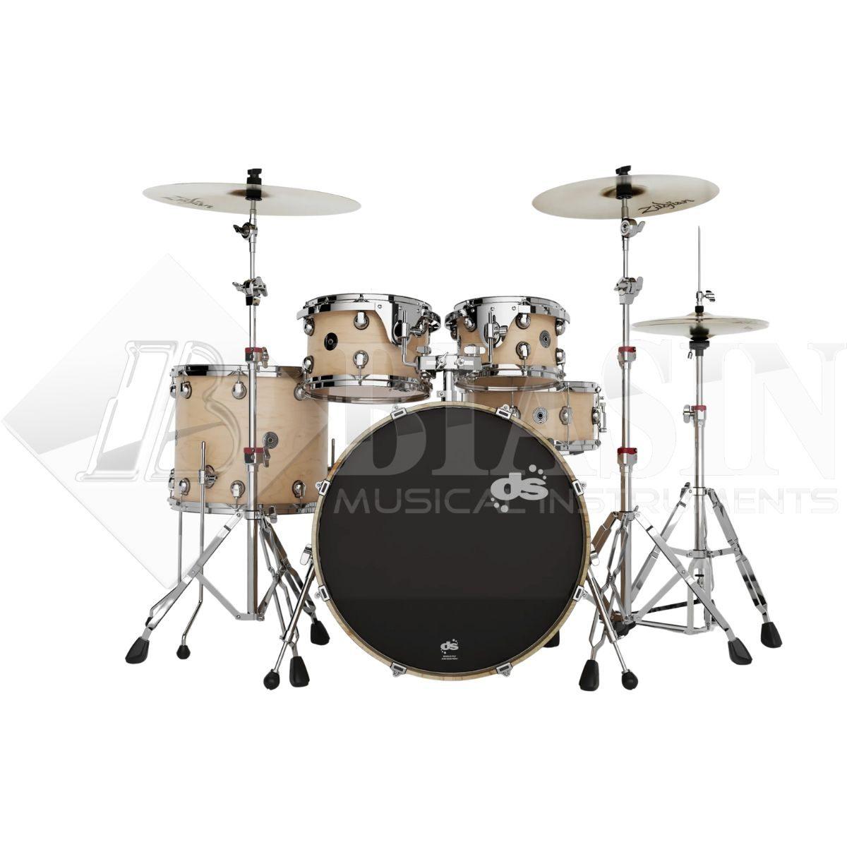 DS DRUM GrooveMaster Studio Kit Birch 5 pezzi Natural Hard Satin 22/10/12/16/14SD + Hardware 300 Series