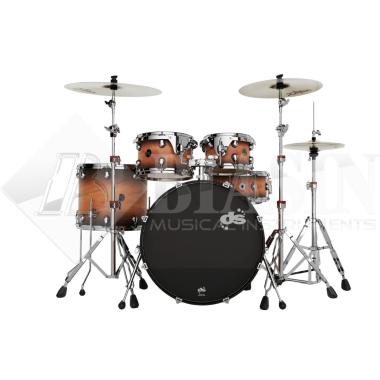 DS DRUM GrooveMaster Studio Kit Birch 5 pezzi Amber Burst 22/10/12/16/14SD + Hardware 300 Series