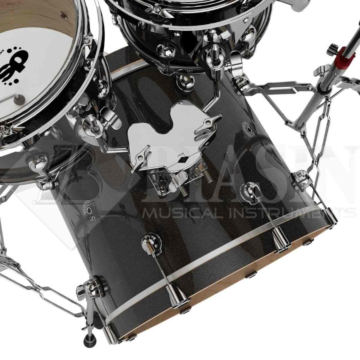DS DRUM GrooveMaster Club Kit Birch 5 pezzi Black Galaxy Wrap 20/10/12/16/14SD + Hardware 300 Series