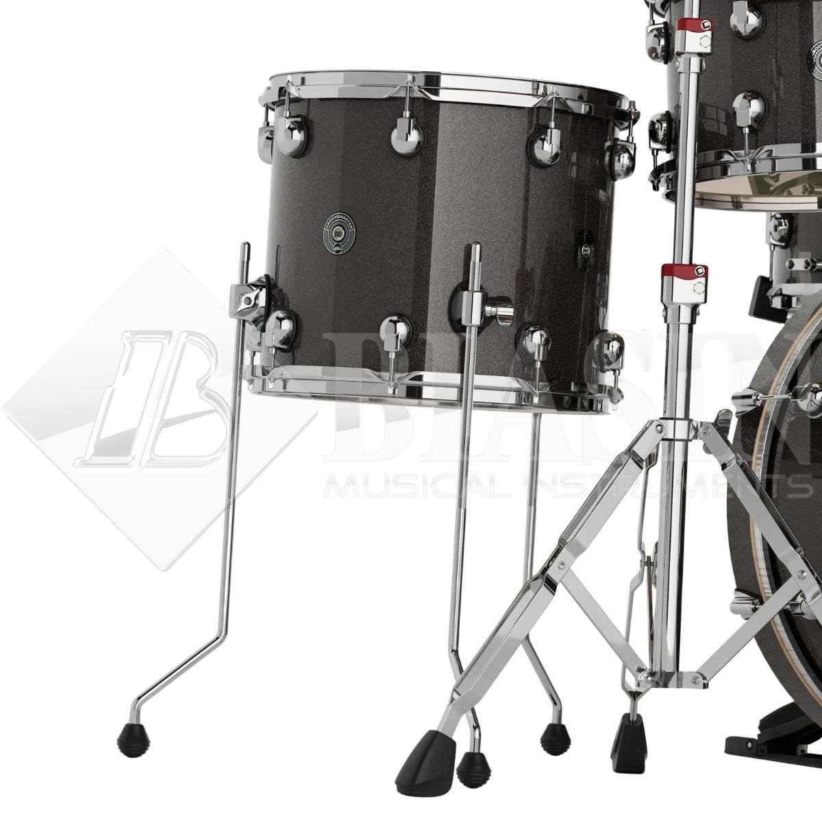 DS DRUM GrooveMaster Club Kit Birch 5 pezzi Black Galaxy Wrap 20/10/12/16/14SD + Hardware 300 Series