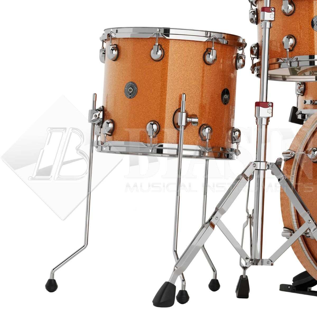 DS DRUM GrooveMaster Club Kit Birch 5 pezzi Orange Galaxy Wrap 20/10/12/16/14SD + Hardware 300 Series