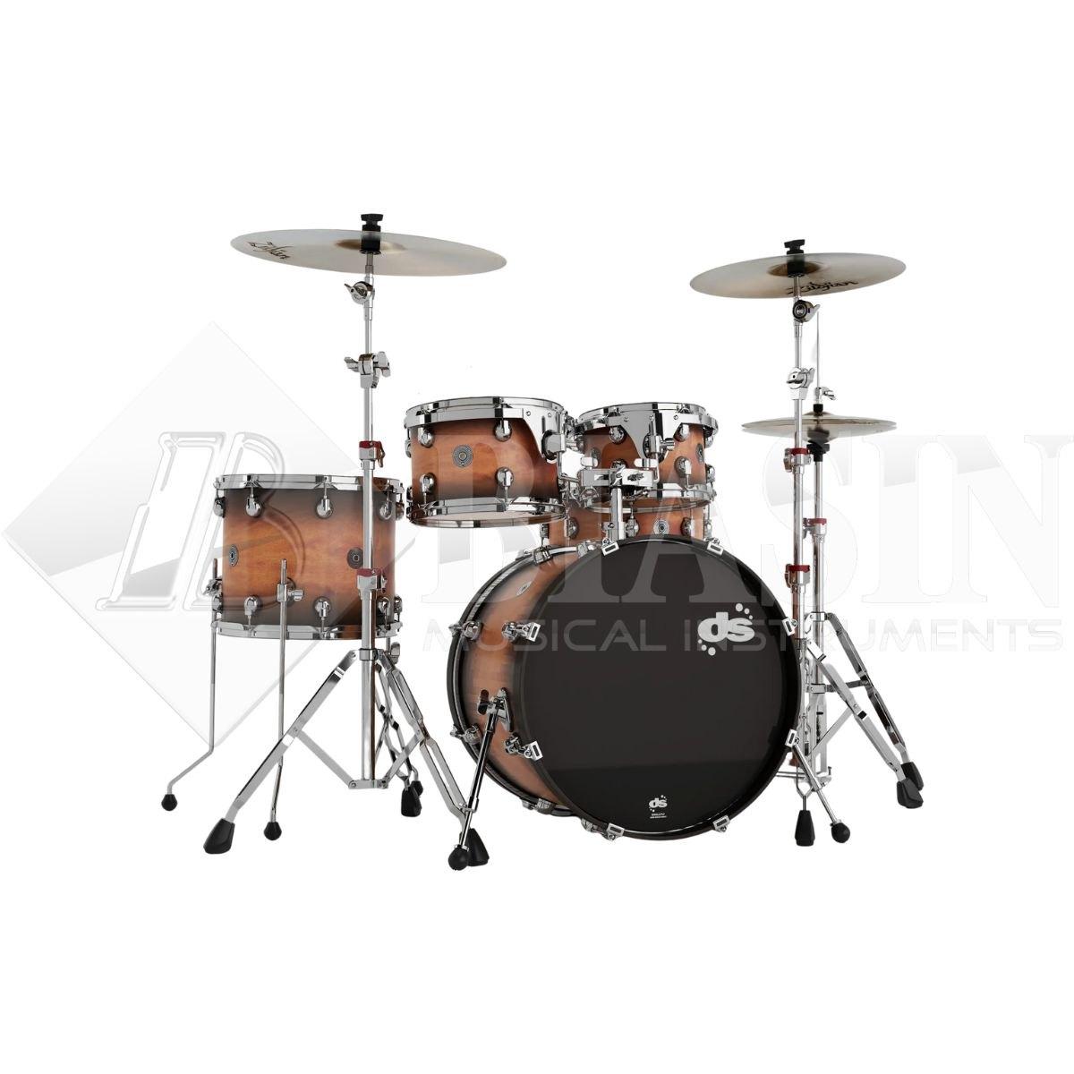 DS DRUM GrooveMaster Club Kit Birch 5 pezzi Amber Burst 20/10/12/16/14SD + Hardware 300 Series