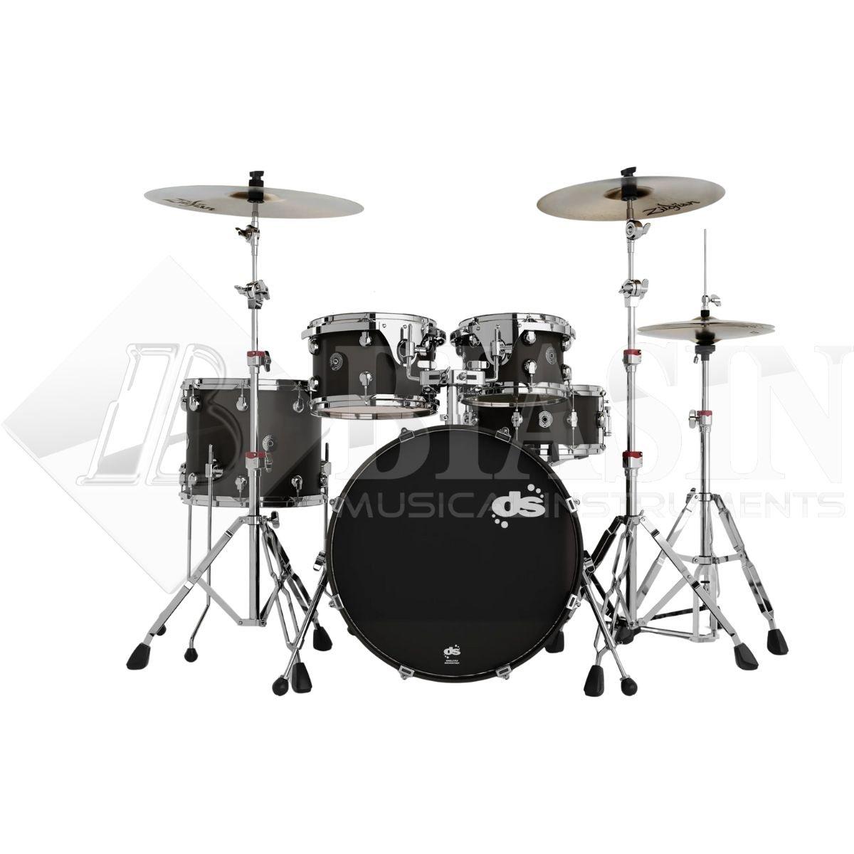 DS DRUM GrooveMaster Club Kit Birch 5 pezzi Black Mist Stain Hard 20/10/12/16/14SD + Hardware 300 Series<br />