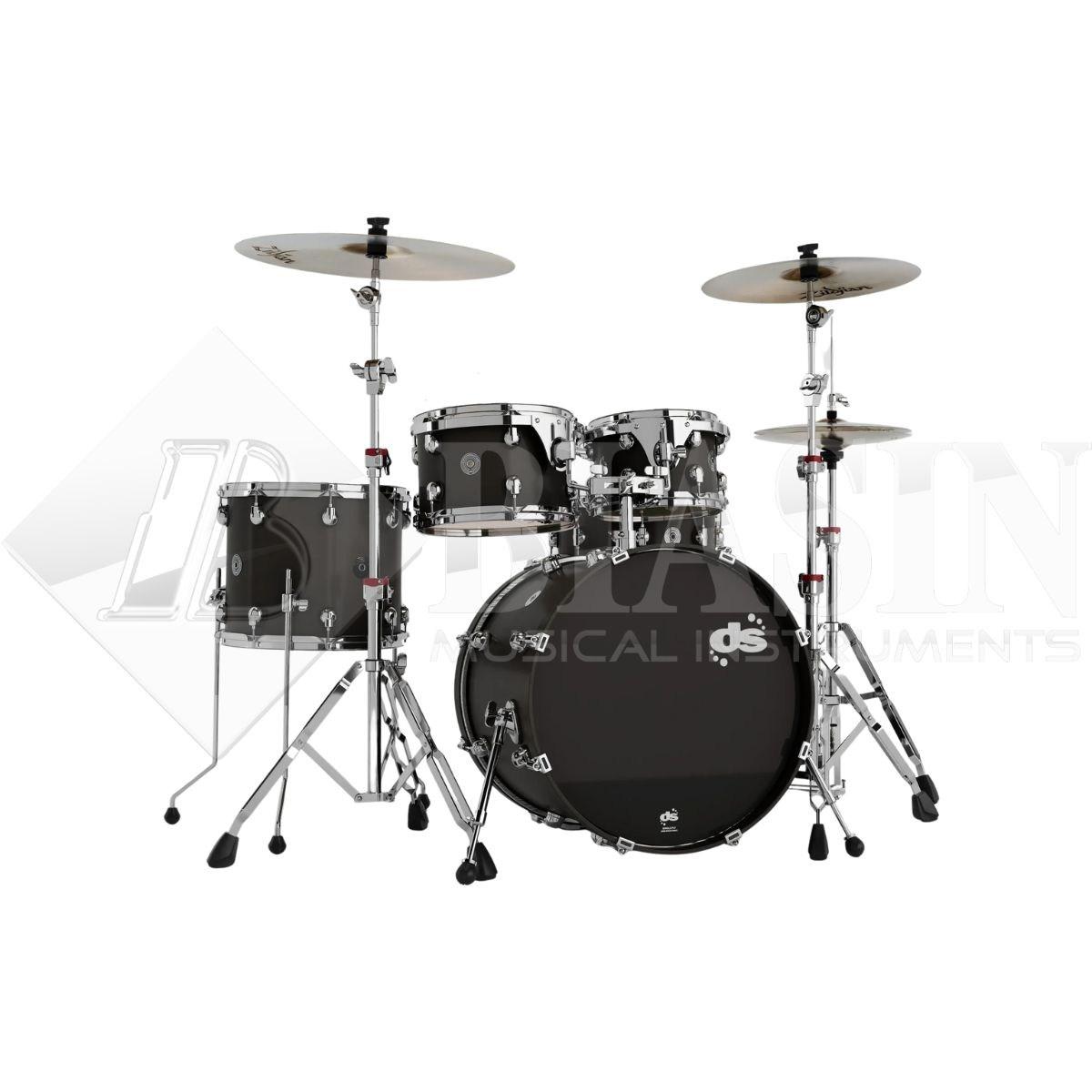 DS DRUM GrooveMaster Club Kit Birch 5 pezzi Black Mist Stain Hard 20/10/12/16/14SD + Hardware 300 Series<br />