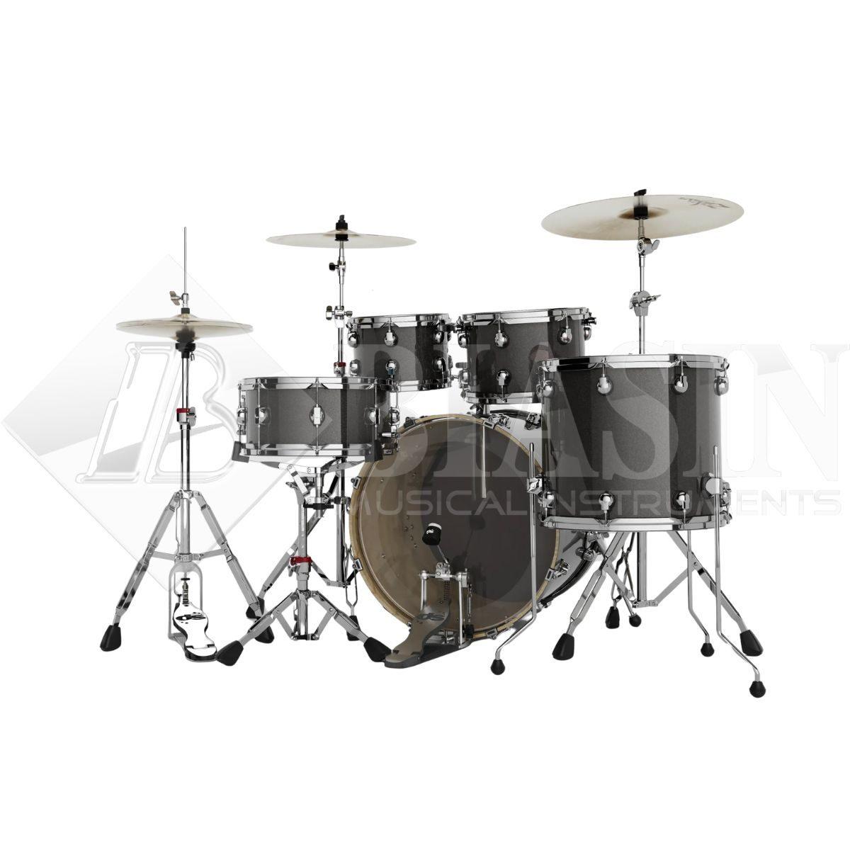 DS DRUM GrooveMaster Studio Kit Birch Shell Pack 5 pezzi Black Galaxy Wrap 22/10/12/16/14SD