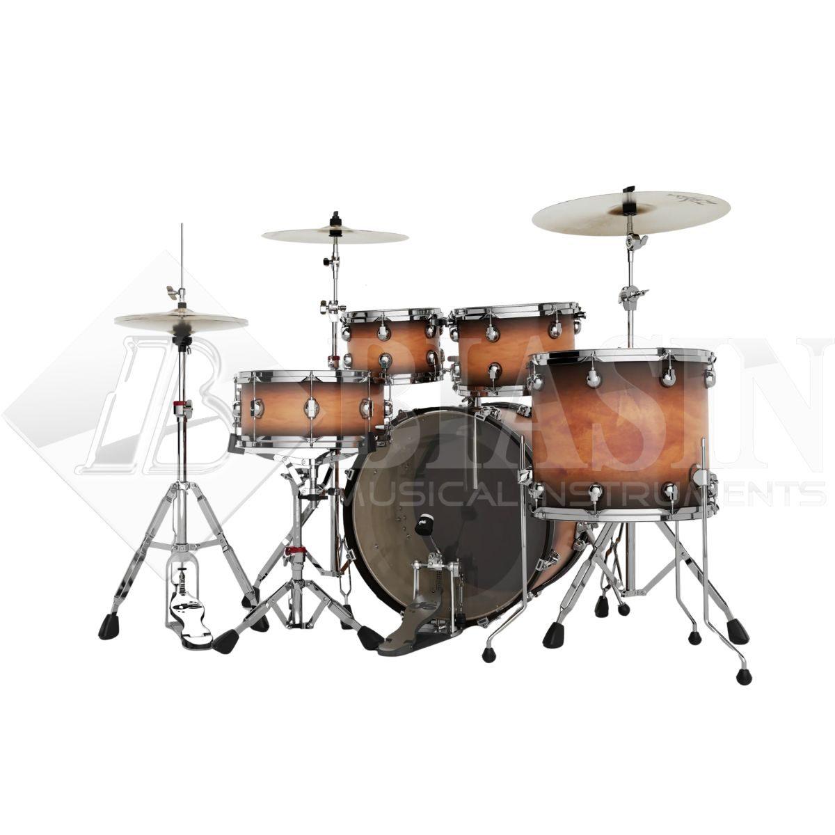 DS DRUM GrooveMaster Studio Kit Birch Shell Pack 5 pezzi Amber Burst 22/10/12/16/14SD