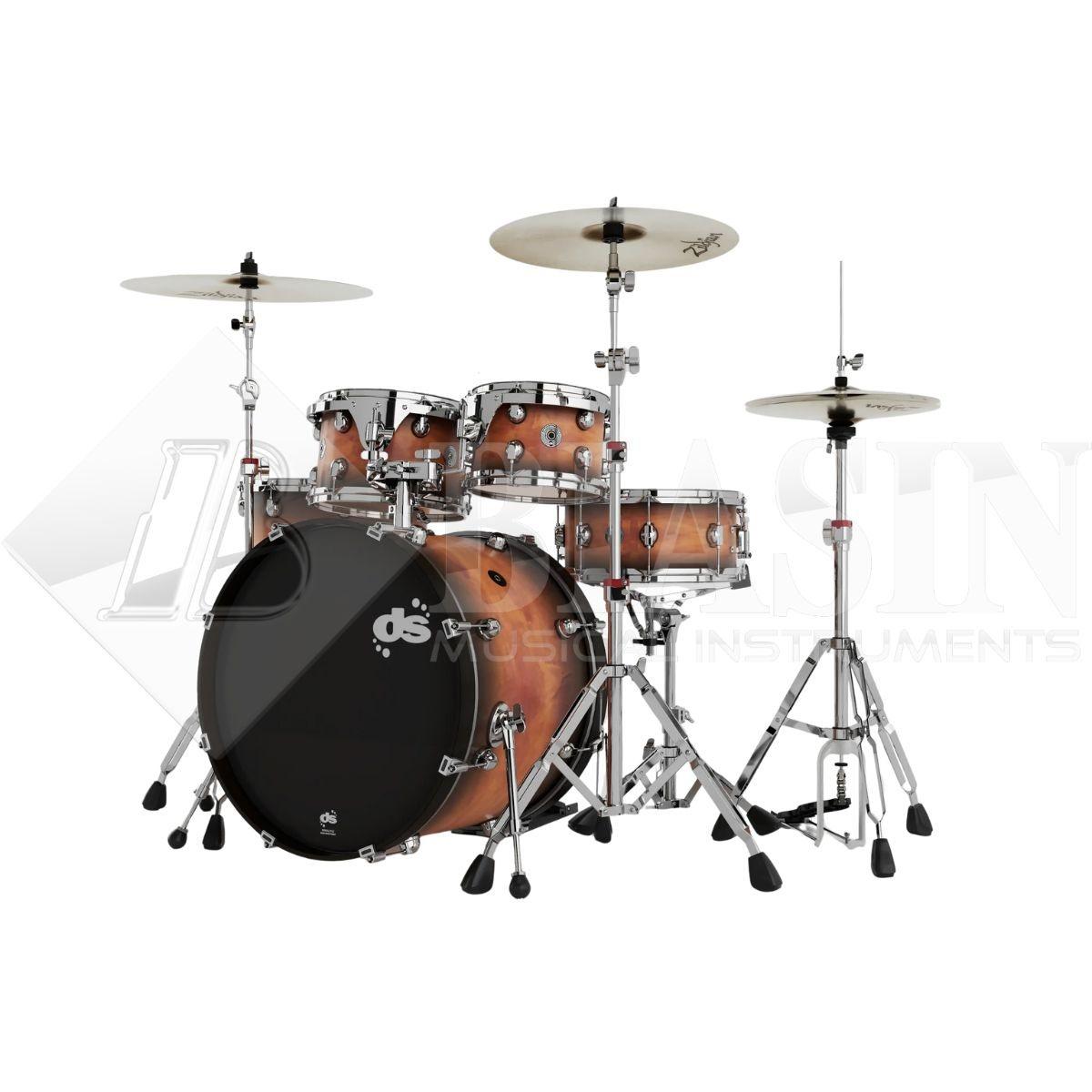 DS DRUM GrooveMaster Studio Kit Birch Shell Pack 5 pezzi Amber Burst 22/10/12/16/14SD