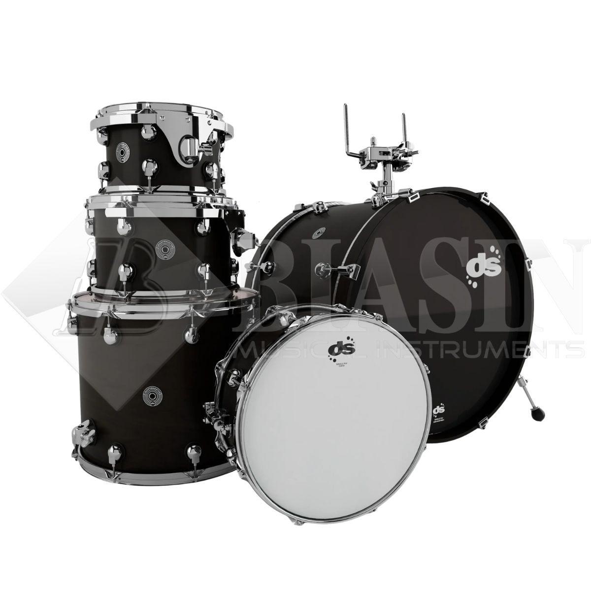 DS DRUM GrooveMaster Studio Kit Birch Shell Pack 5 pezzi Black Mist Stain Hard Satin 22/10/12/16/14SD