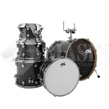 DS DRUM GrooveMaster Club Kit Birch Shell Pack 5 pezzi Black Galaxy Wrap 20/10/12/14/14SD