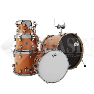 DS DRUM GrooveMaster Club Kit Birch Shell Pack 5 pezzi Orange Galaxy Wrap 20/10/12/14/14SD