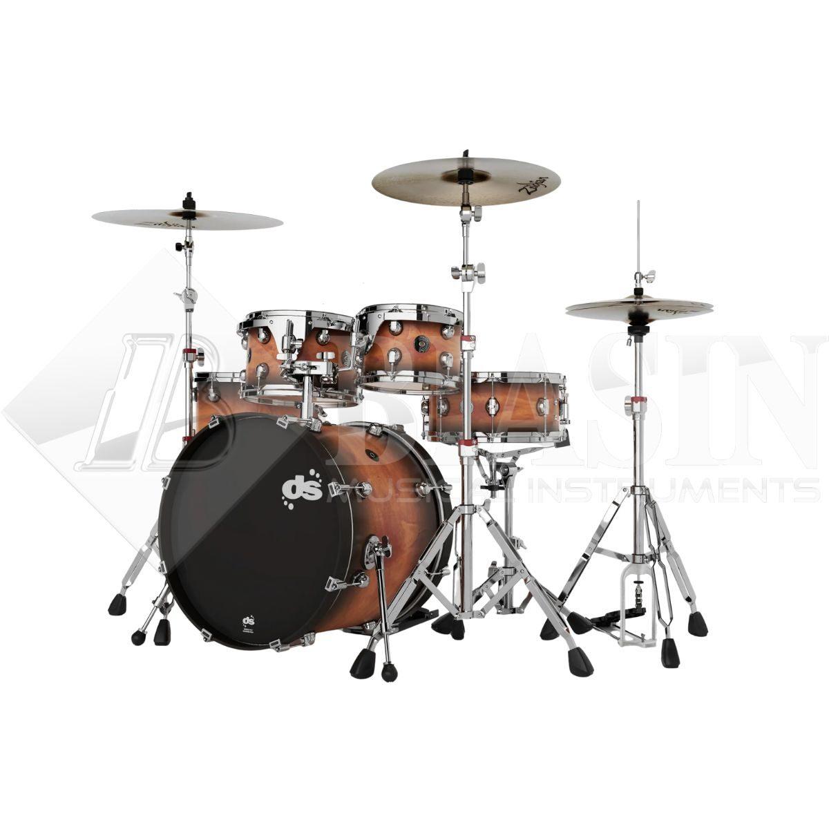 DS DRUM GrooveMaster Club Kit Birch Shell Pack 5 pezzi Amber Burst 20/10/12/14/14SD