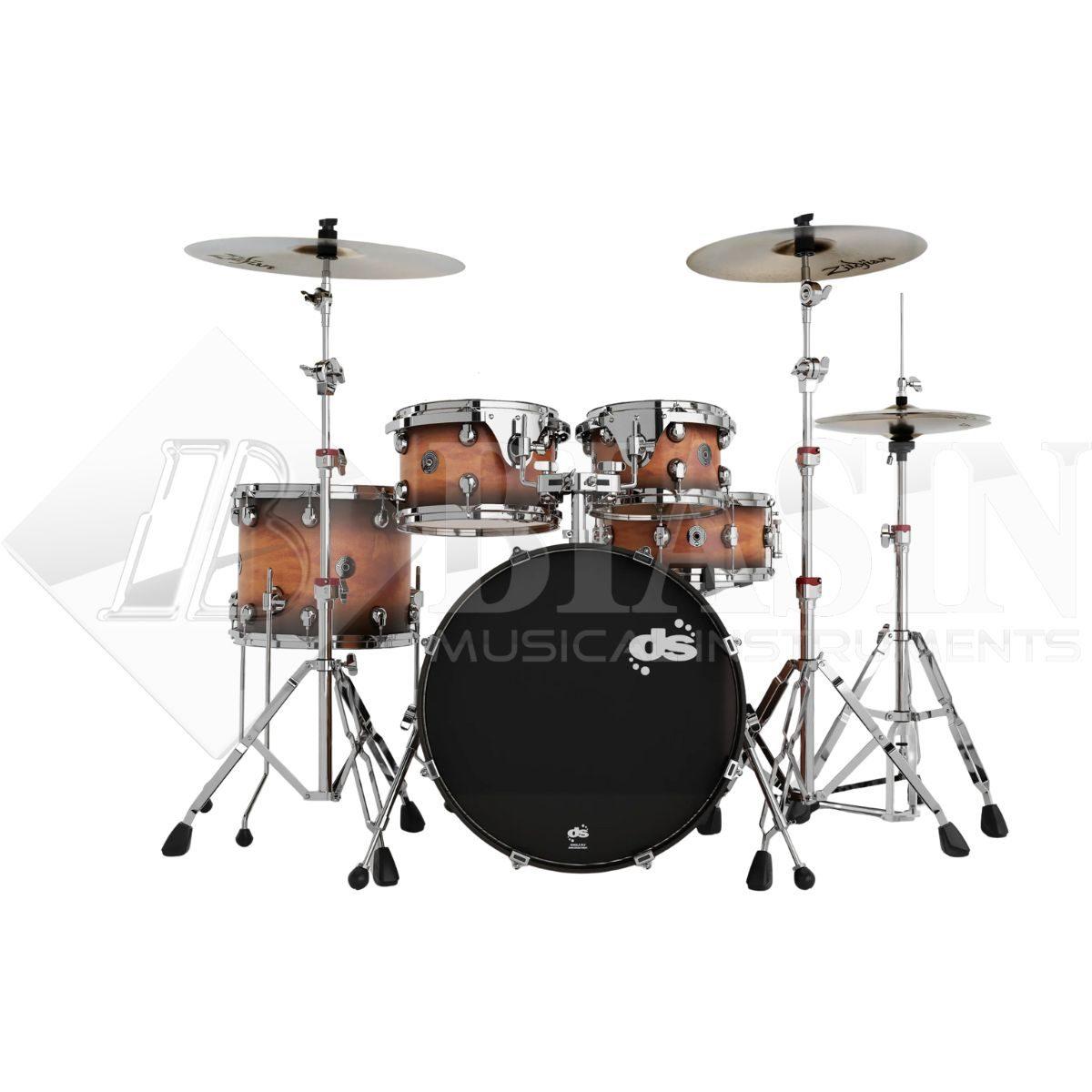 DS DRUM GrooveMaster Club Kit Birch Shell Pack 5 pezzi Amber Burst 20/10/12/14/14SD