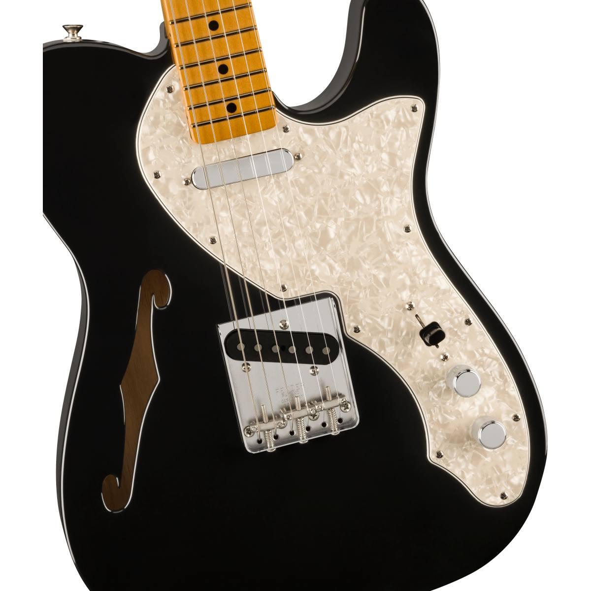Fender vintera ii 60s telecaster thinline mn black chitarra elettrica