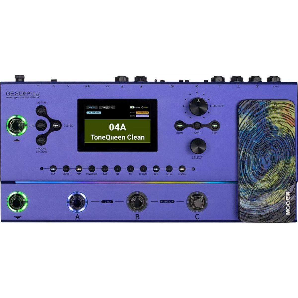 MOOER GE200 Pro Li PROCESSORE MULTIEFFETTO PER CHITARRA ELETTRICA