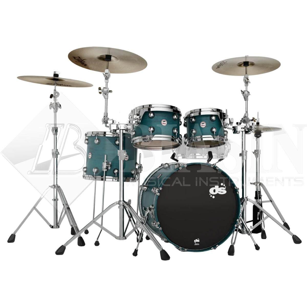 DS DRUM Venom Club Kit Maple Shell Pack 4 pezzi Teal Stain 20/10/12/14