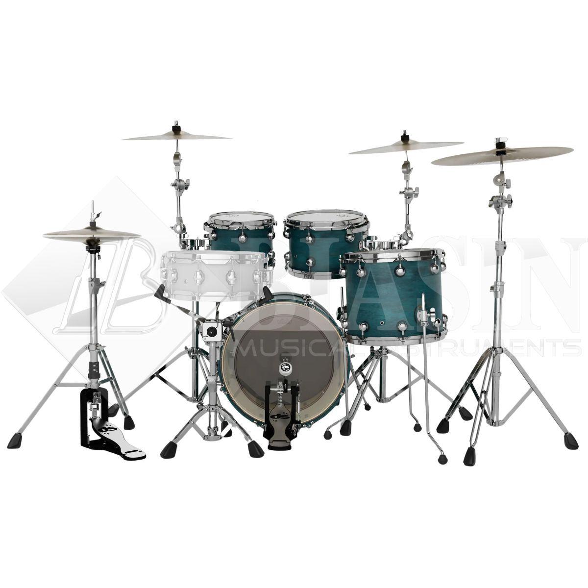 DS DRUM Venom Club Kit Maple Shell Pack 4 pezzi Teal Stain 20/10/12/14